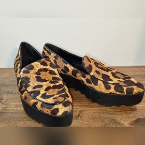 Donna Karen Cheetah Platform Loafers Women's Size 7